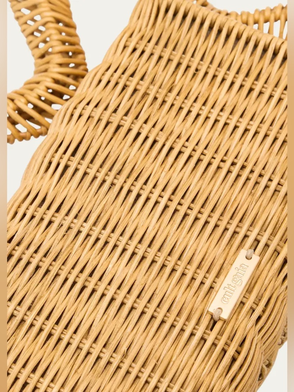 Cult Gaia Elsa Rattan Clutch - Picture 6 of 7